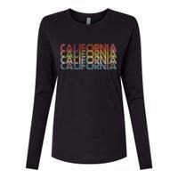 California Disco Lettering Womens Cotton Relaxed Long Sleeve T-Shirt