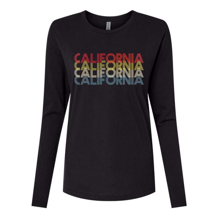 California Disco Lettering Womens Cotton Relaxed Long Sleeve T-Shirt