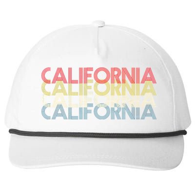 California Disco Lettering Snapback Five-Panel Rope Hat