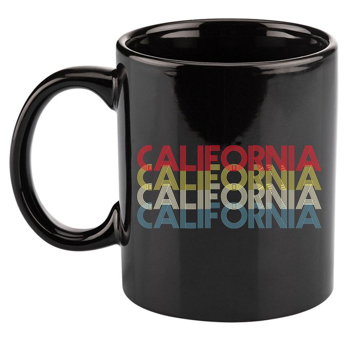 California Disco Lettering 11oz C Handle Ceramic Mug
