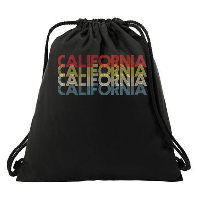 California Disco Lettering Drawstring Bag