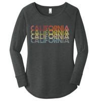 California Disco Lettering Women's Perfect Tri Tunic Long Sleeve Shirt