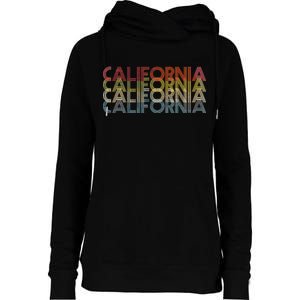 California Disco Lettering Womens Funnel Neck Pullover Hood