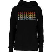 California Disco Lettering Womens Funnel Neck Pullover Hood