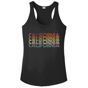 California Disco Lettering Ladies PosiCharge Competitor Racerback Tank