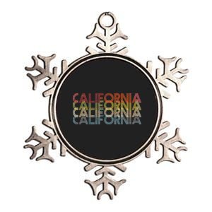 California Disco Lettering Metallic Star Ornament