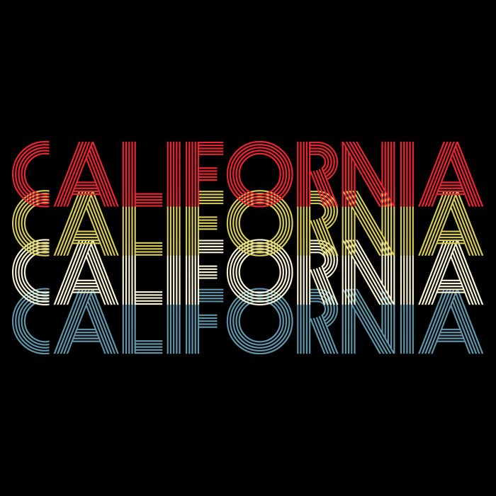 California Disco Lettering Premium T-Shirt