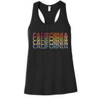 California Disco Lettering Women's Racerback Tank