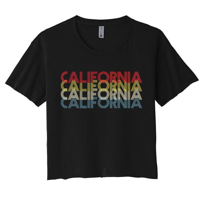 California Disco Lettering Women's Crop Top Tee