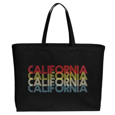 California Disco Lettering Cotton Canvas Jumbo Tote