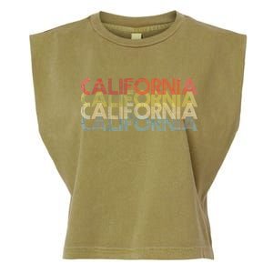 California Disco Lettering Garment-Dyed Women's Muscle Tee