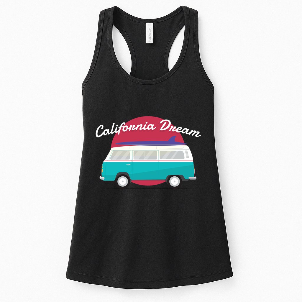 California Dream Van Womens Tank Top