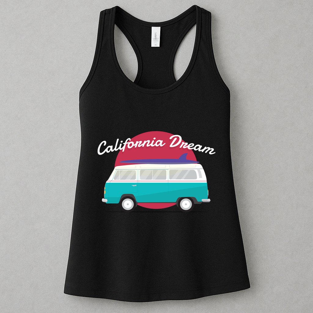 California Dream Van Womens Tank Top