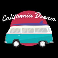 California Dream Van Womens Tank Top