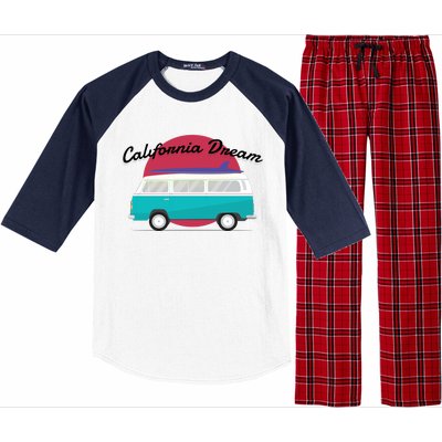 California Dream Van Raglan Sleeve Pajama Set