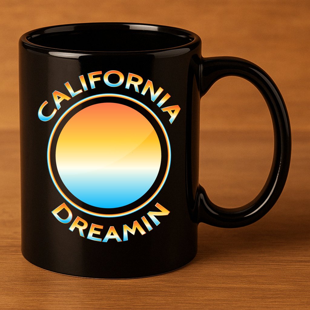 California Dreamin 11oz C Handle Ceramic Mug
