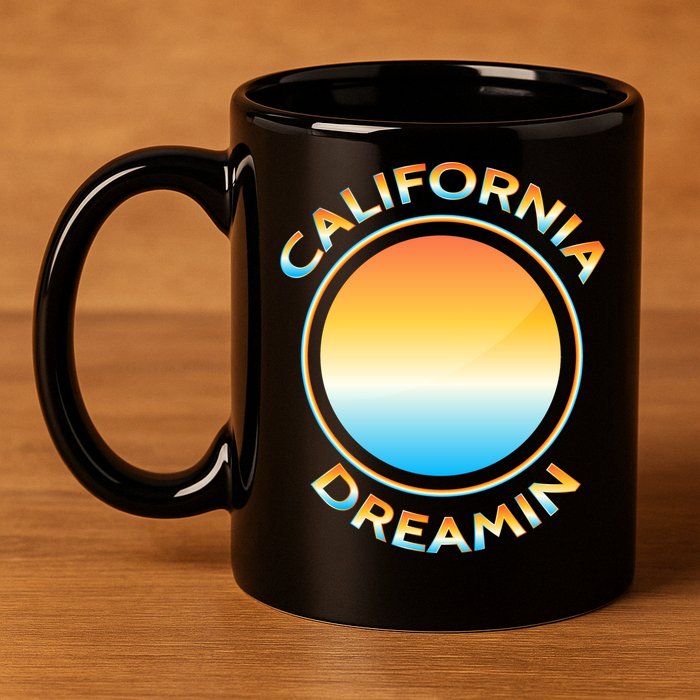 California Dreamin 11oz C Handle Ceramic Mug