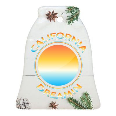 California Dreamin Ceramic Bell Ornament