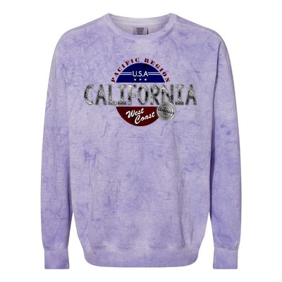 California Land of the Free Logo Colorblast Crewneck Sweatshirt