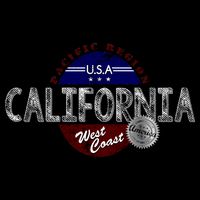 California Land of the Free Logo Drawstring Bag