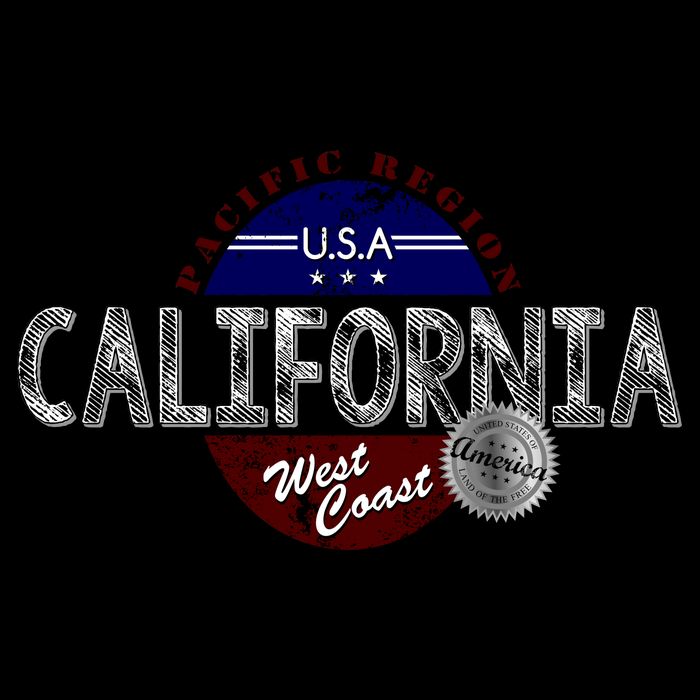 California Land of the Free Logo Drawstring Bag