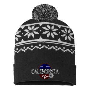 California Land of the Free Logo USA-Made Snowflake Beanie