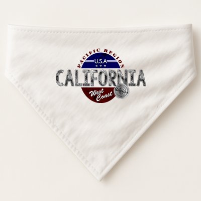 California Land of the Free Logo USA-Made Doggie Bandana
