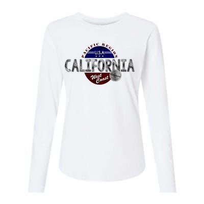 California Land of the Free Logo Womens Cotton Relaxed Long Sleeve T-Shirt