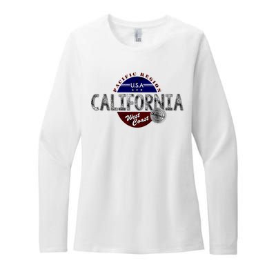 California Land of the Free Logo Womens CVC Long Sleeve Shirt