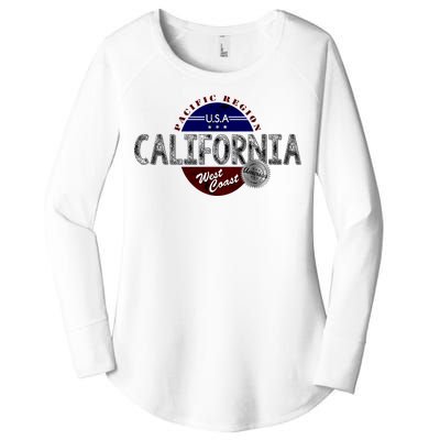 California Land of the Free Logo Women's Perfect Tri Tunic Long Sleeve Shirt