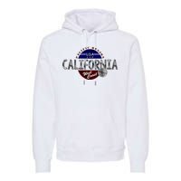 California Land of the Free Logo Premium Hoodie