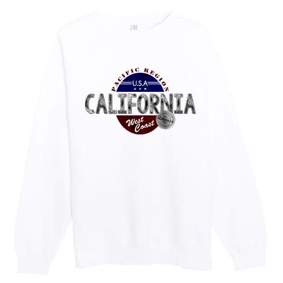 California Land of the Free Logo Premium Crewneck Sweatshirt