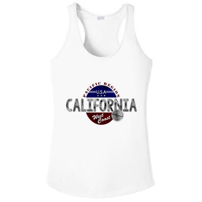California Land of the Free Logo Ladies PosiCharge Competitor Racerback Tank