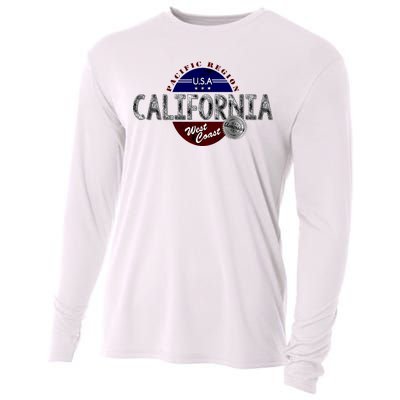 California Land of the Free Logo Cooling Performance Long Sleeve Crew