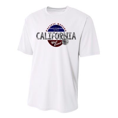 California Land of the Free Logo Performance Sprint T-Shirt