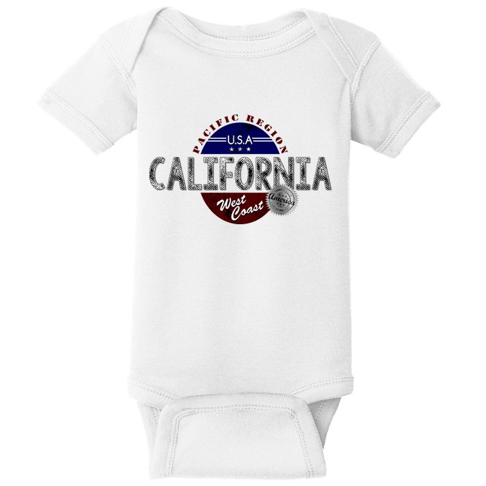 California Land of the Free Logo Baby Bodysuit