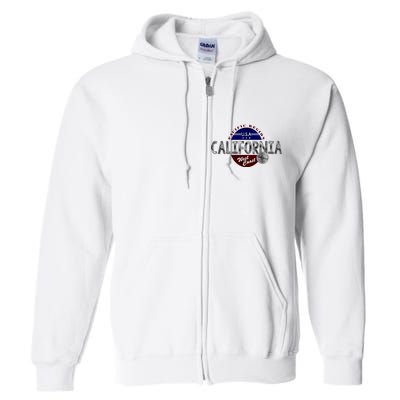 California Land of the Free Logo Full Zip Hoodie