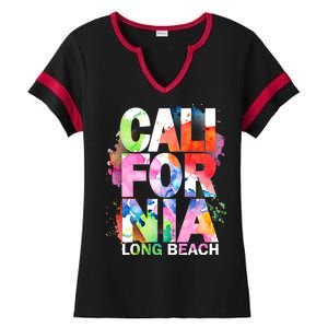 California Long Beach Ladies Halftime Notch Neck Tee