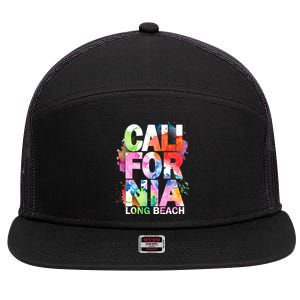 California Long Beach 7 Panel Mesh Trucker Snapback Hat