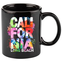 California Long Beach 11oz C Handle Ceramic Mug