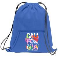 California Long Beach Sweatshirt Cinch Pack Bag