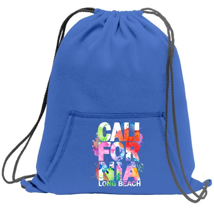 California Long Beach Sweatshirt Cinch Pack Bag