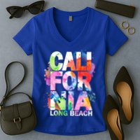 California Long Beach Women's V-Neck T-Shirt