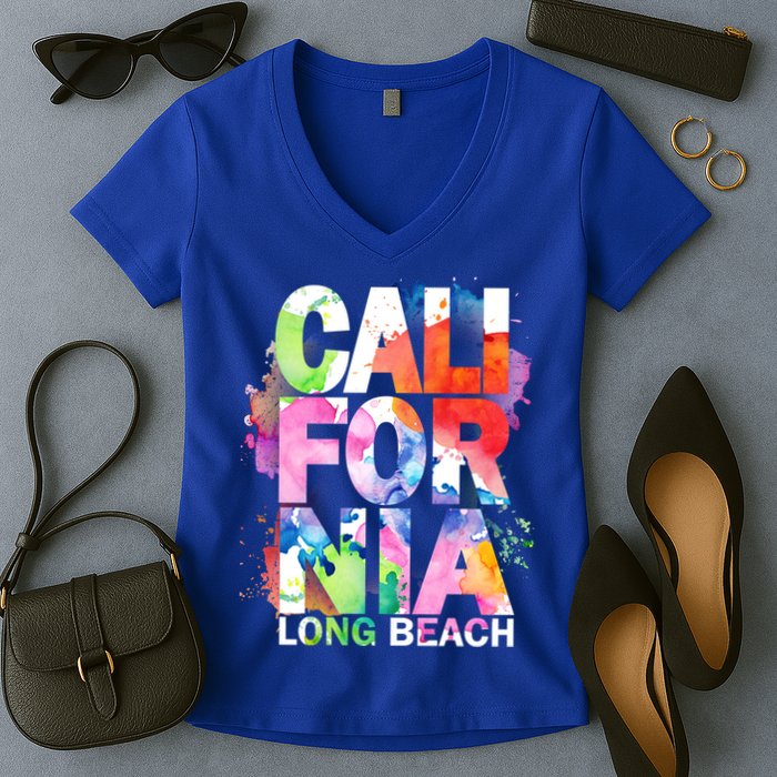 California Long Beach Women's V-Neck T-Shirt