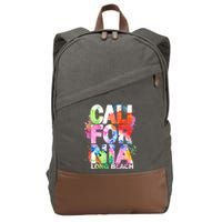 California Long Beach Cotton Canvas Backpack