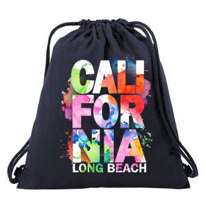 California Long Beach Drawstring Bag