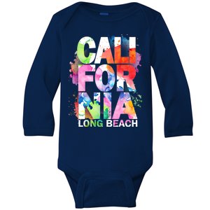 California Long Beach Baby Long Sleeve Bodysuit