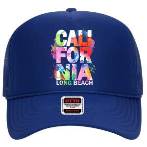 California Long Beach High Crown Mesh Back Trucker Hat