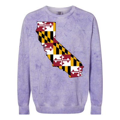 California Maryland Flag Colorblast Crewneck Sweatshirt