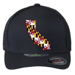 California Maryland Flag Flexfit Unipanel Trucker Cap